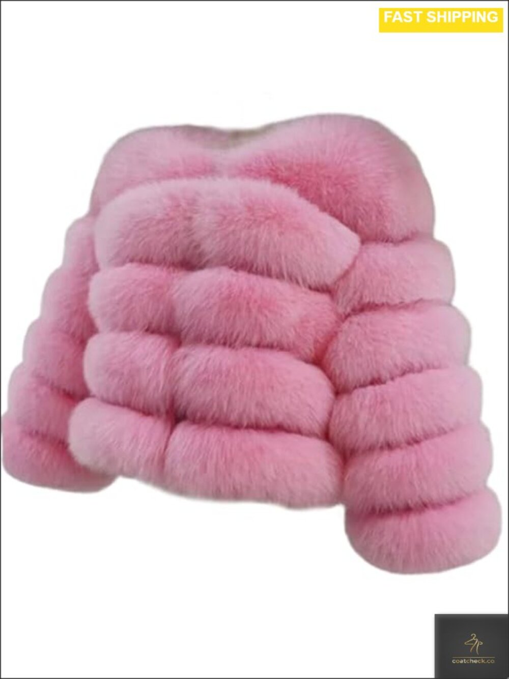 Cropped Faux Fur Puffer Jacket Zip Up Teddy Coat Winter